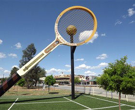 Barellans Big Tennis Racquet - New Castle Tourism 0