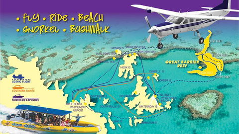 Scenic Flight - Great Barrier Reef, Heart Reef, Whitehaven Beach & Hill Inlet! - Newcastle Accommodation 0